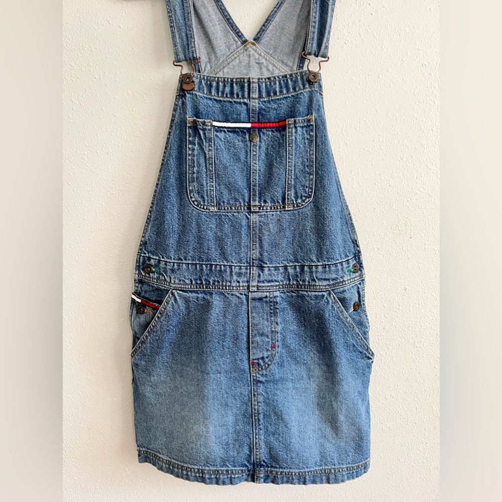 Tommy Girl Jeans Overalls Skirt Large